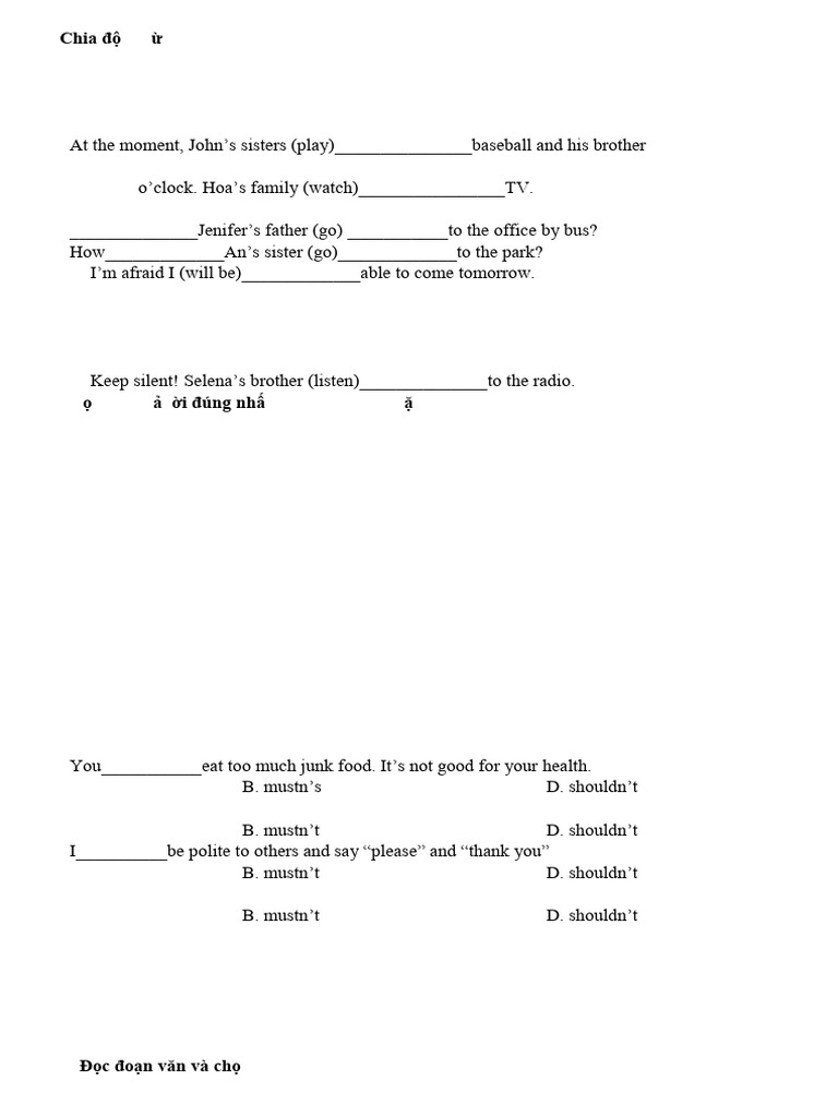 English Grammar Exercises for Beginners | PDF | Language Arts & Discipline