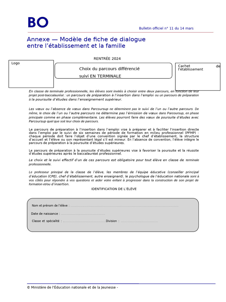 Choix de parcours en terminale pro | PDF