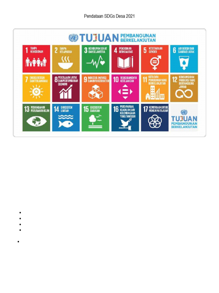 Pemutakhiran Data SDGs Desa 2021 | PDF | Ilmu Sosial