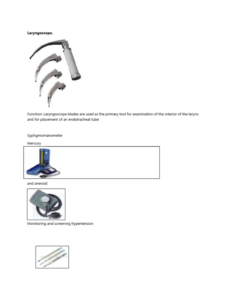 Instruments | PDF | Intravenous Therapy | Clinical Medicine