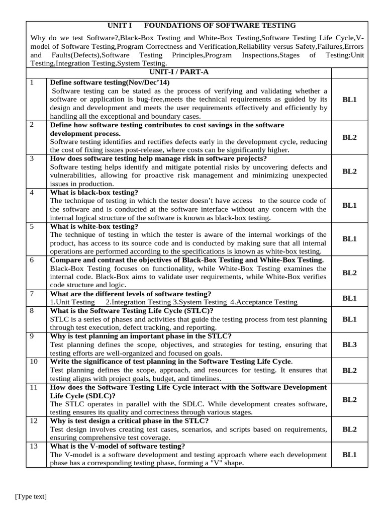 CCS366 Software Testing and Automation | PDF | Software Testing ...