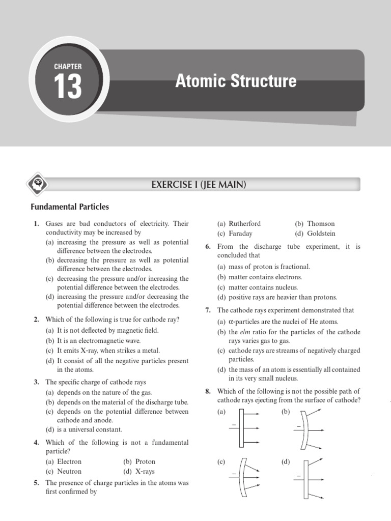 Atomic Structure Exercises and Concepts | PDF | Atoms | Atomic Nucleus