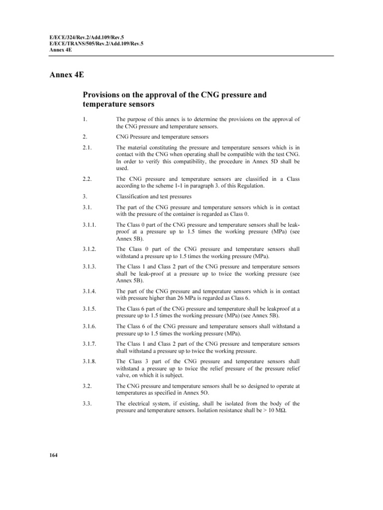 CNG Pressure Sensor Approval Provisions | PDF | Science & Mathematics ...