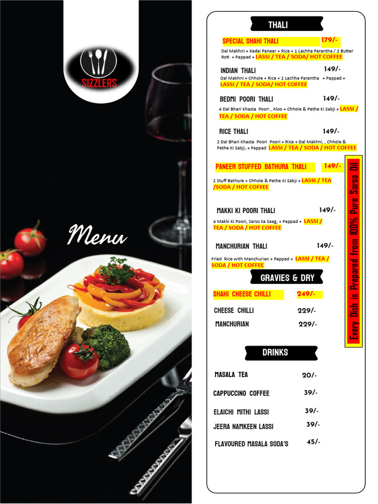 Khana Khazana Brampton Menu Overview | PDF
