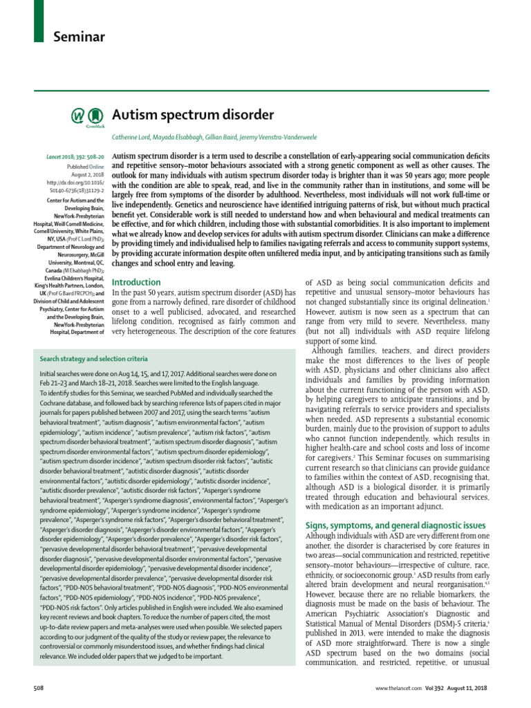 Understanding Autism Spectrum Disorder | PDF | Autism Spectrum ...