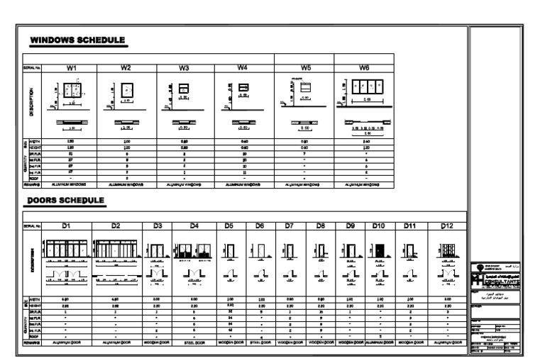 23 - Windows & Doors Schedule | PDF