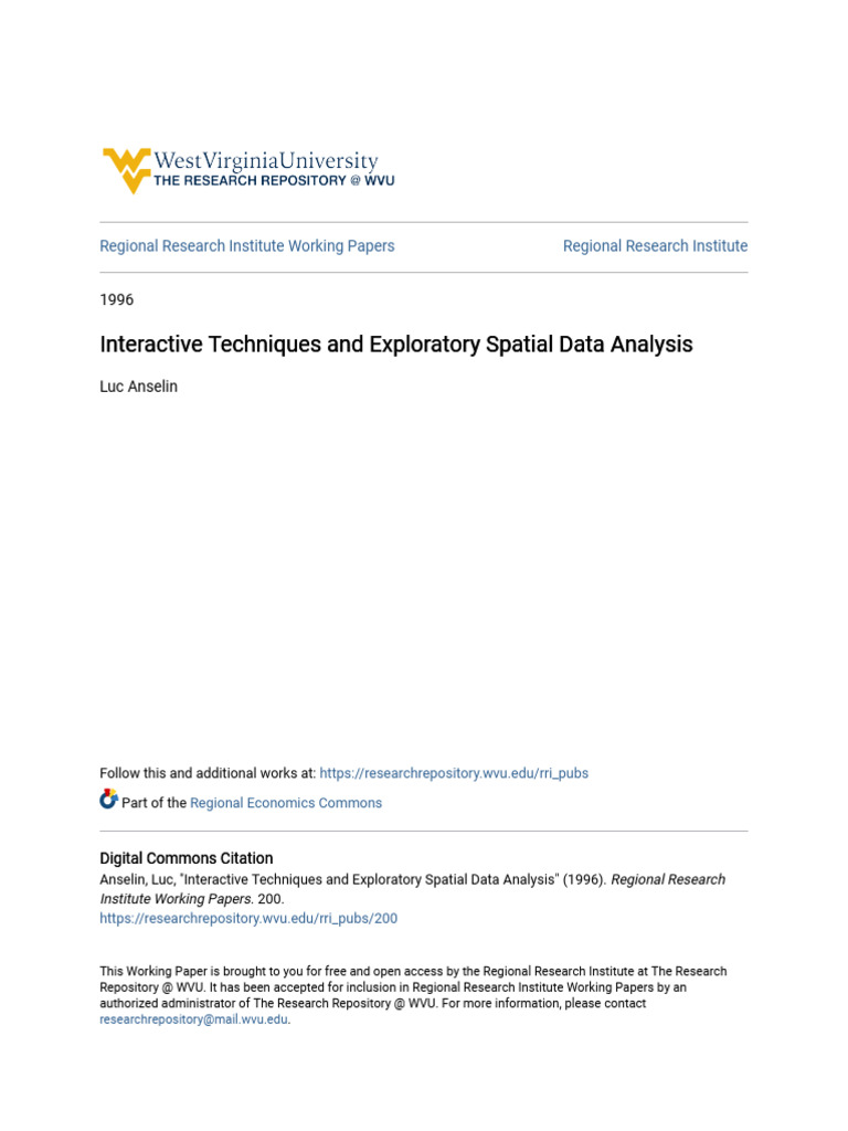 Interactive Techniques and Exploratory Spatial Data Analysis | PDF ...