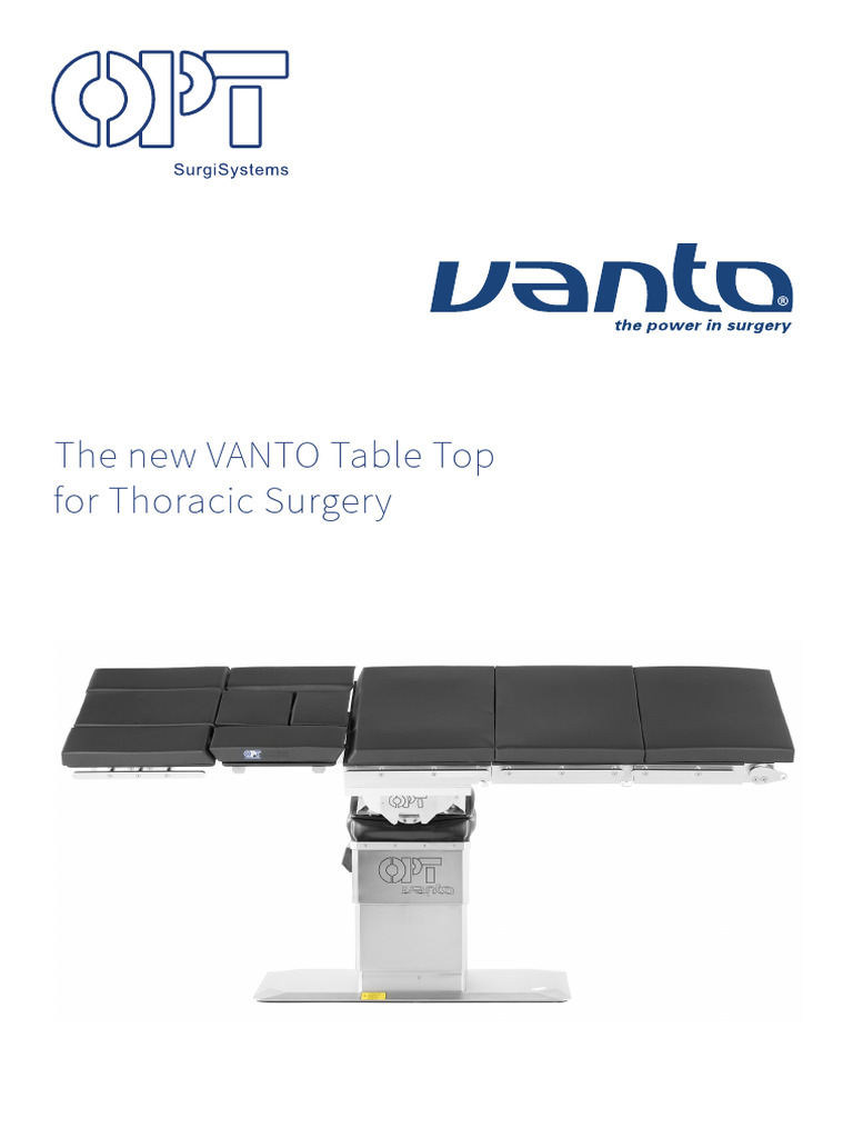 VANTO Table Top for Thoracic Surgery | PDF | Surgery | Medical Specialties