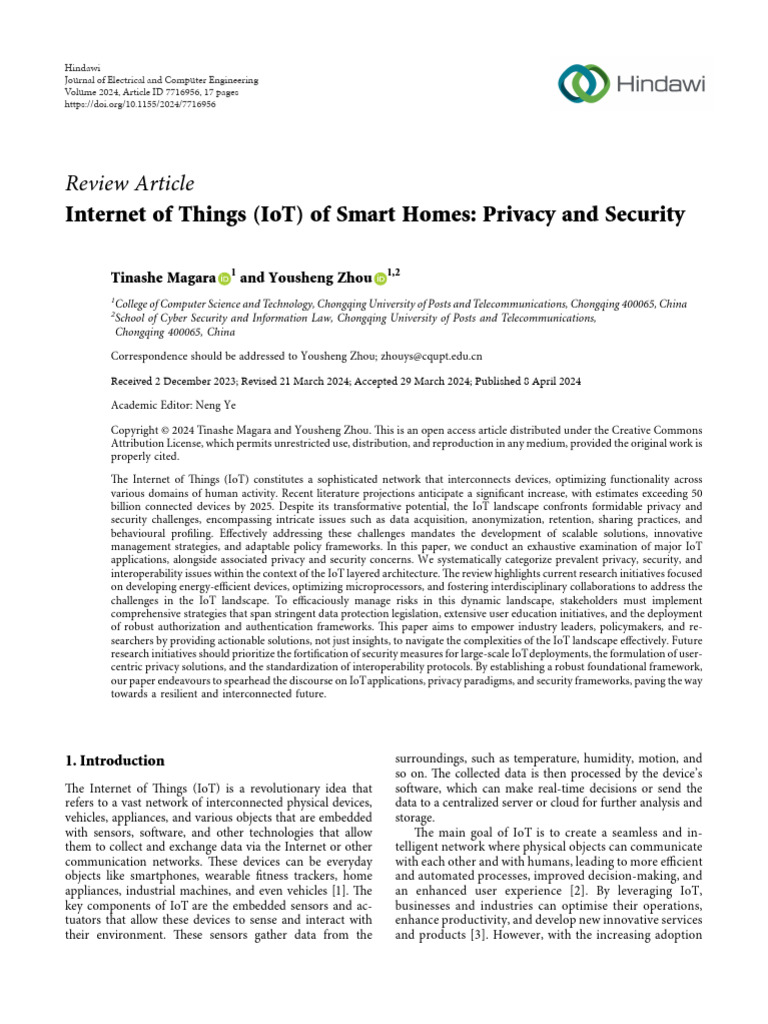 Article 1 | PDF | Internet Of Things | Computer Security