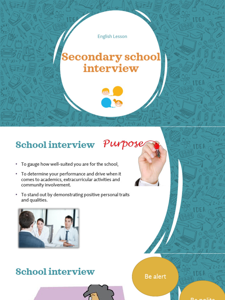 Preparing for Secondary School Interviews | PDF | Teachers | Behavior ...