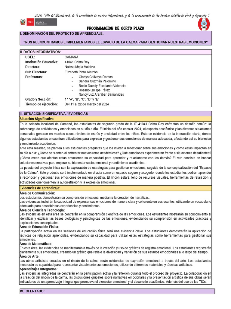 Gestión Emocional en el Aula 2024 | PDF | Aprendizaje | Las emociones