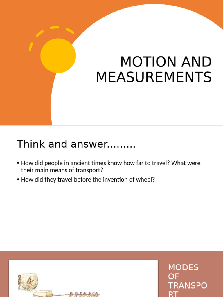 Motion and Measurements | PDF | Measurement | Length