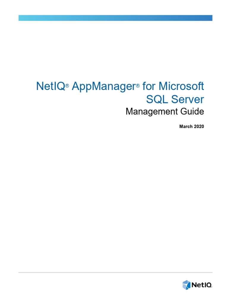 App Manager For Microsoft SQ L Server | PDF | Microsoft Sql Server ...