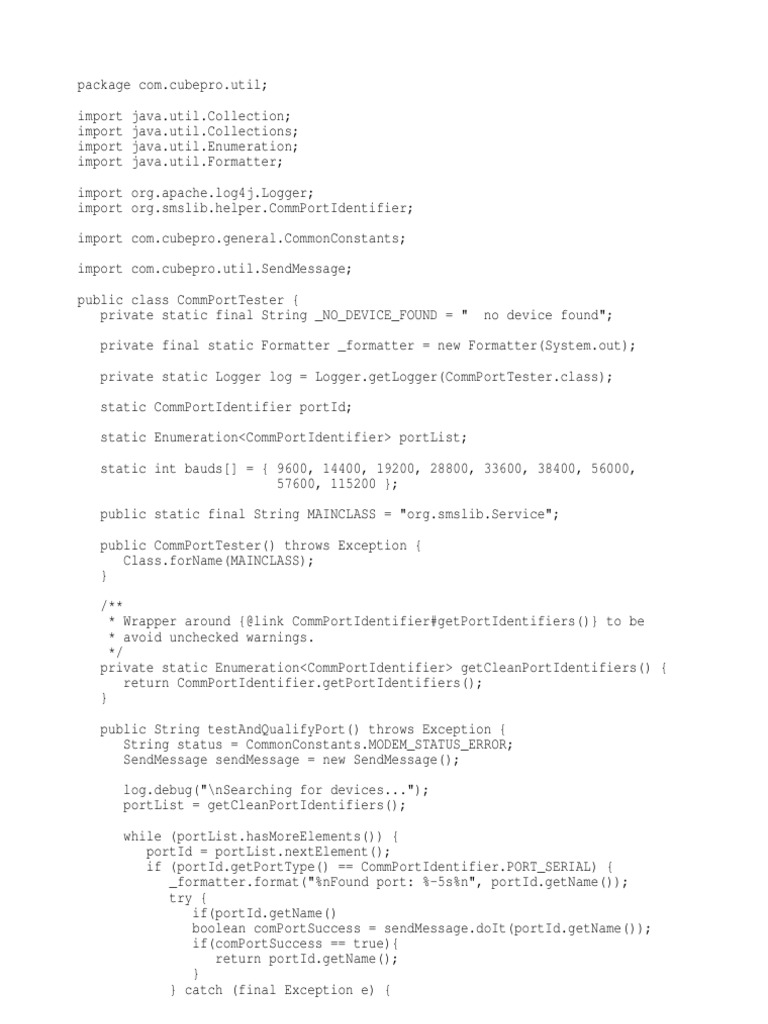 Serial Port Communication in Java | PDF | Software Development ...