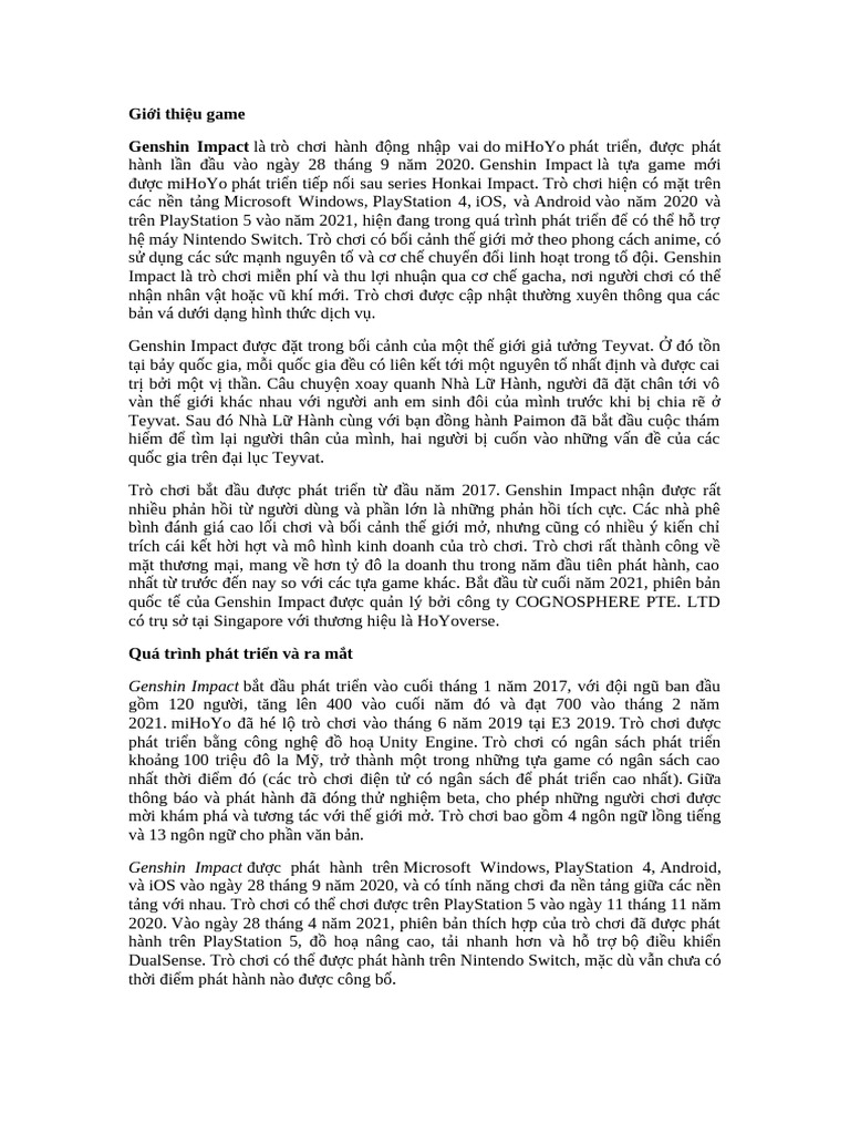 Genshin Impact | PDF