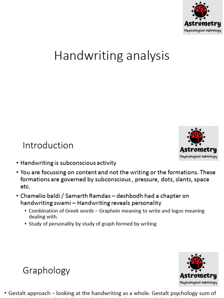 Understanding Handwriting Analysis | PDF | Thought | Intuition
