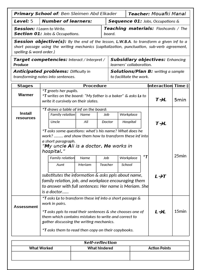 C 09 Lesson Plan - I Learn To Write | PDF | Teaching | Pedagogy