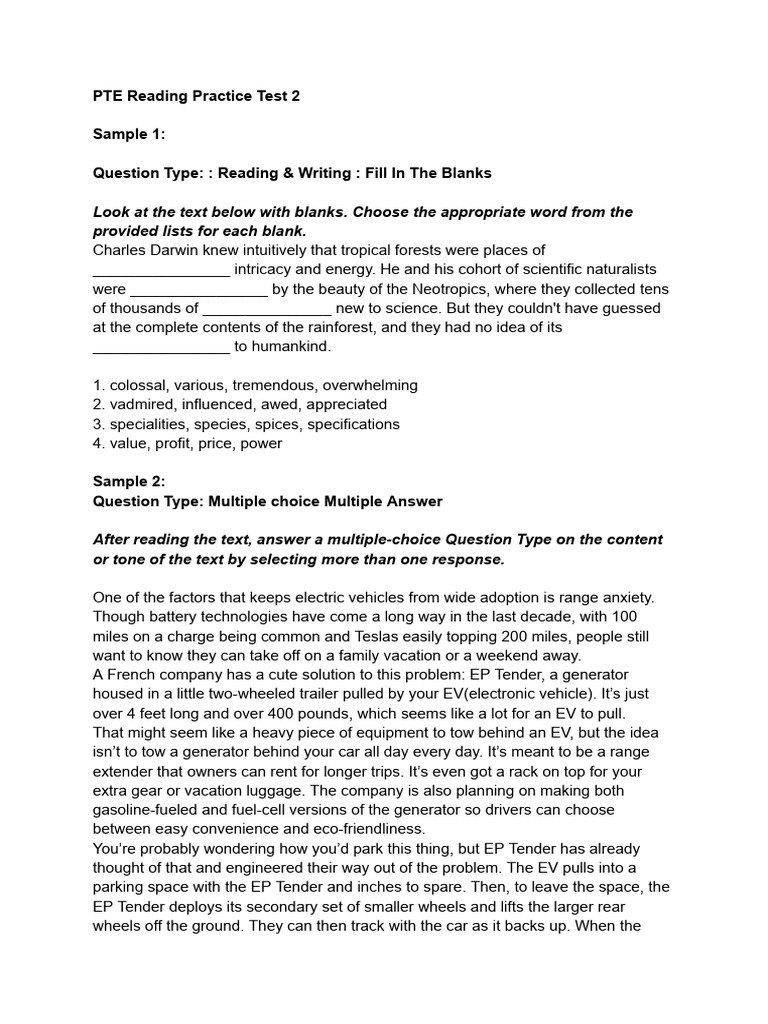 Pte Reading Practice Test 2236ce7da | PDF | Lion