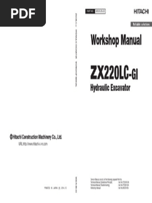 Workshop Manual: Hydraulic Excavator | PDF