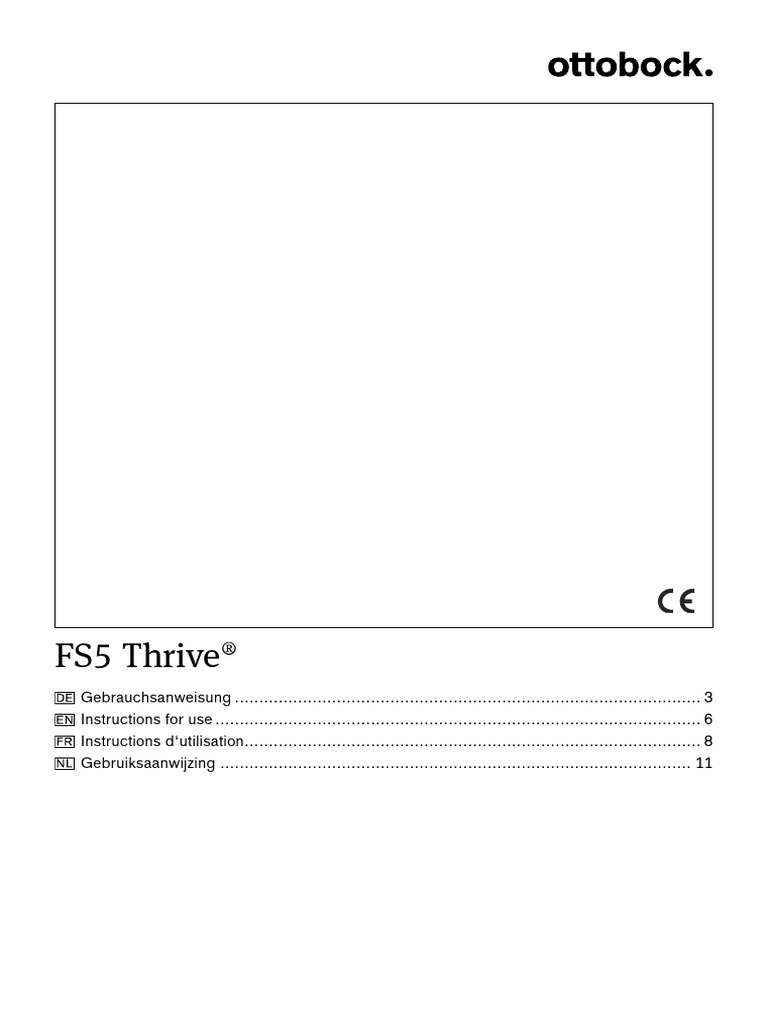 Ottobock FS5 Thrive IFU | PDF
