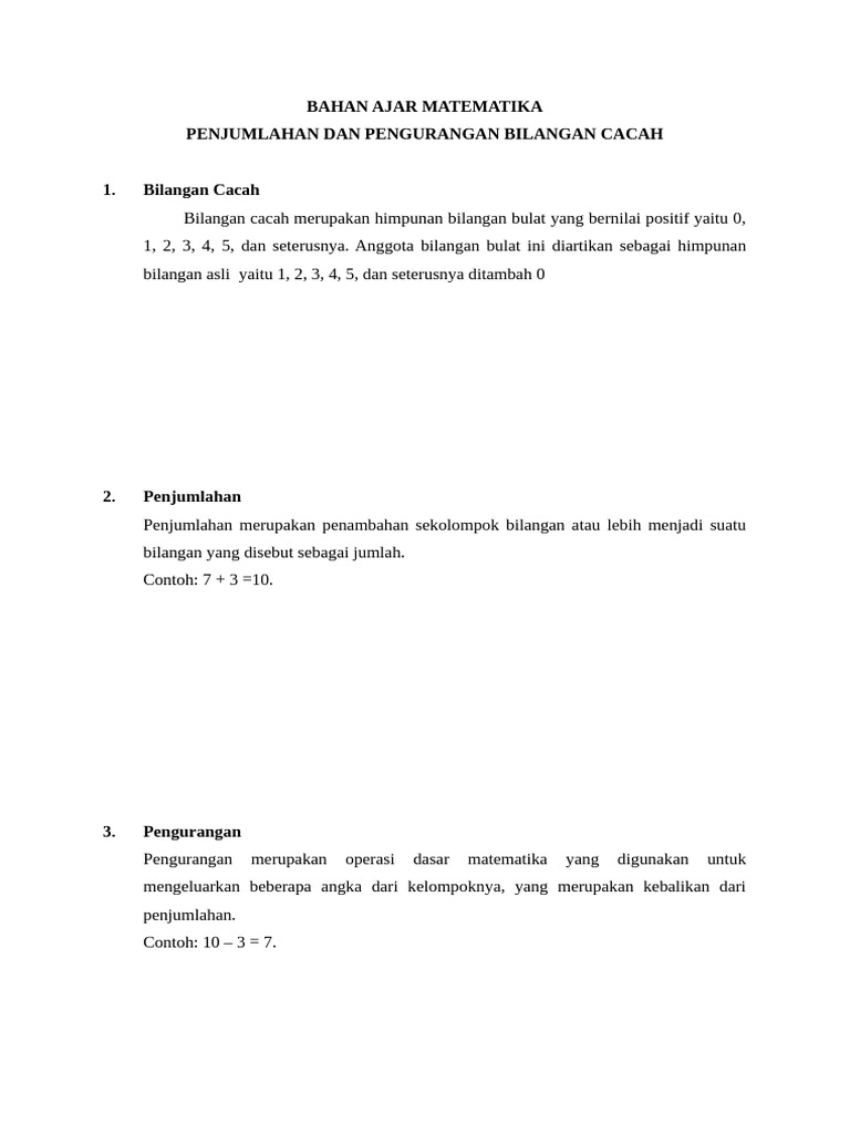 Bahan Ajar Matematika | PDF | Karier & Perkembangan | Metode & Bahan Ajar