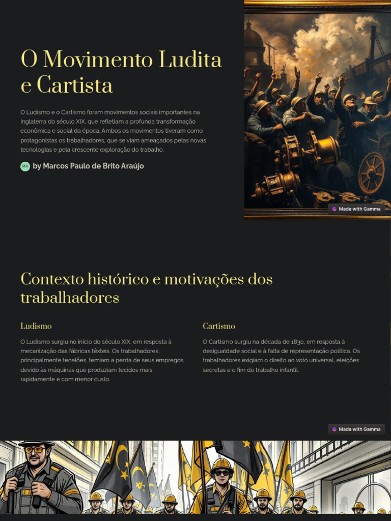 Ludismo e Cartismo: Lutas do Século XIX | PDF | Movimentos sociais