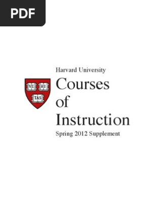 Harvard Spring 2012 Catalog Supplement