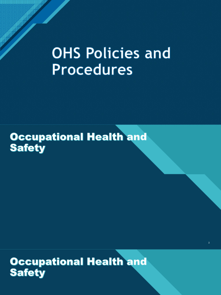 Essential OHS Guidelines for Technicians | PDF | Occupational Safety ...