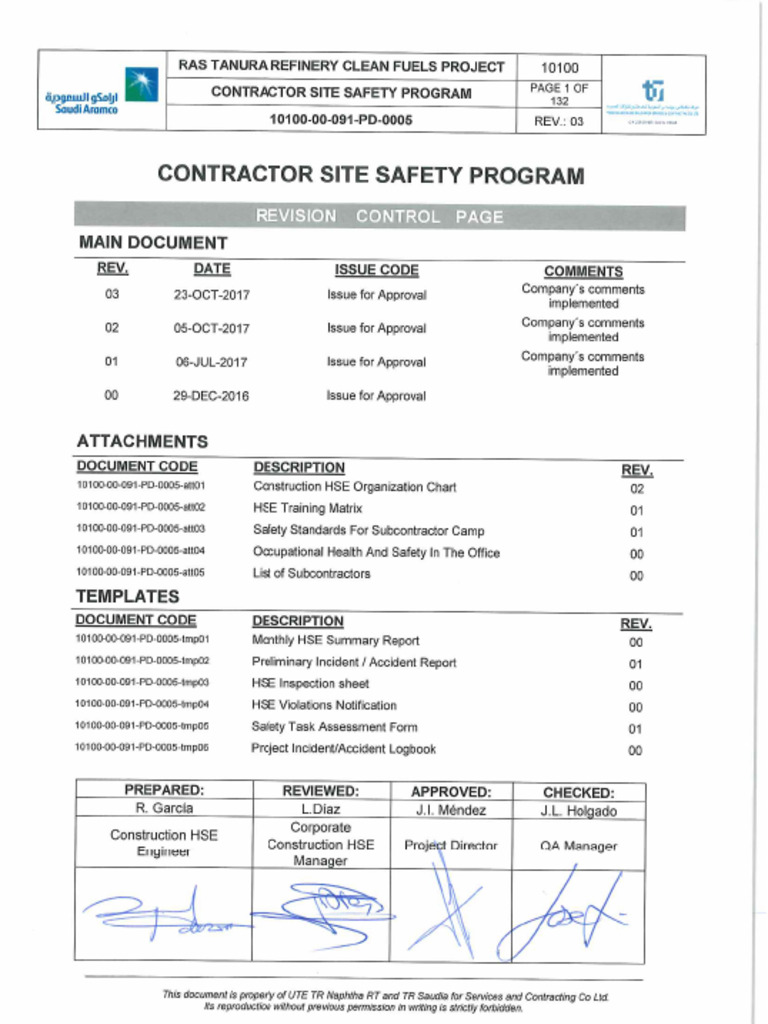 00 091 PD 0005 - Rev03 | PDF | Occupational Safety And Health | Safety
