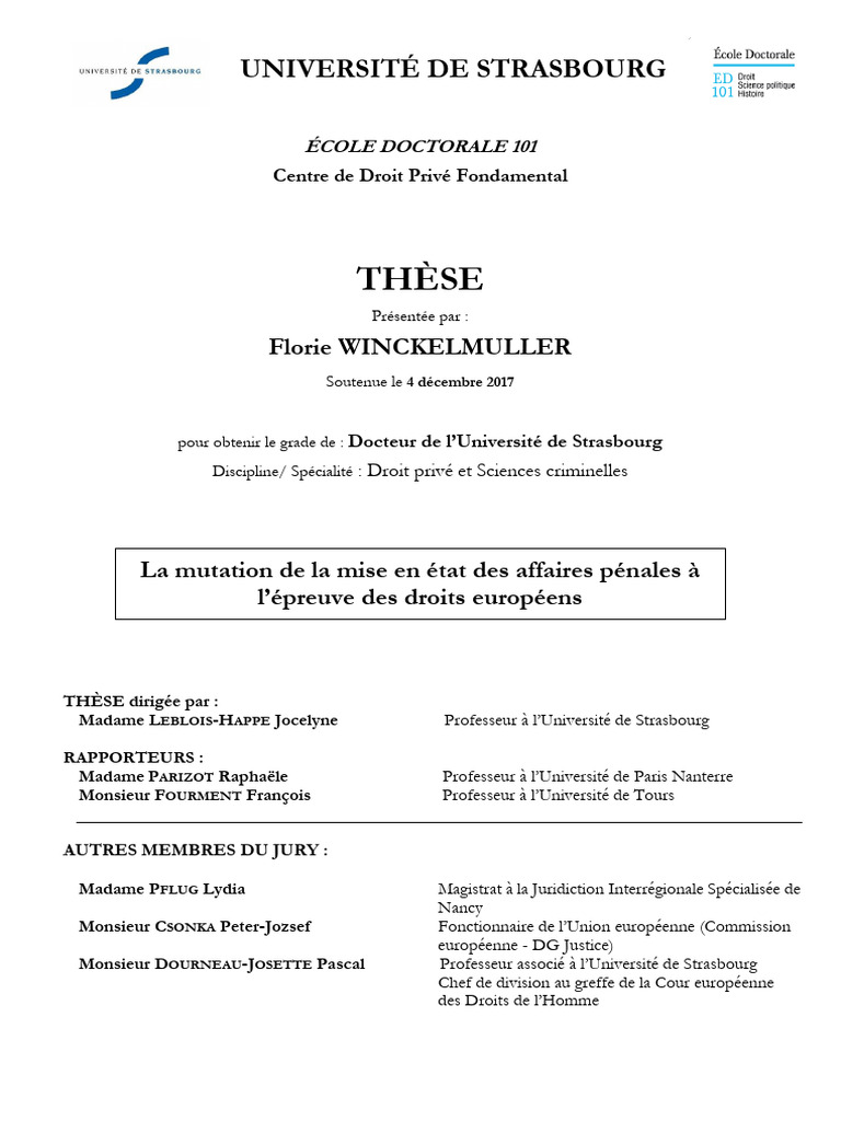 Réforme de la mise en état pénale européenne | PDF | Crimes | Crime et ...