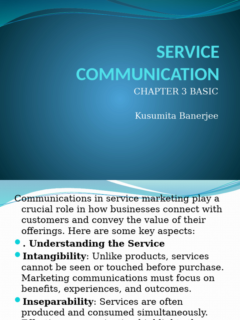 Service Marketing Communication Strategies | PDF | Communication | Brand