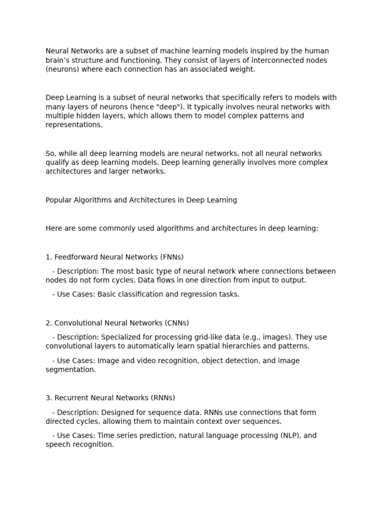 Deep Learning and Neural Networks | PDF | Deep Learning | Artificial ...