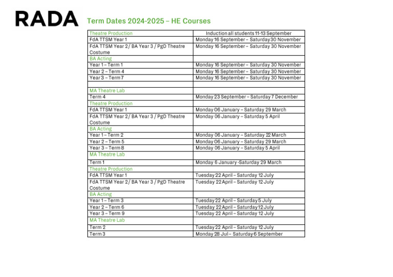 Term Dates 2024-2025 Website 1 | PDF