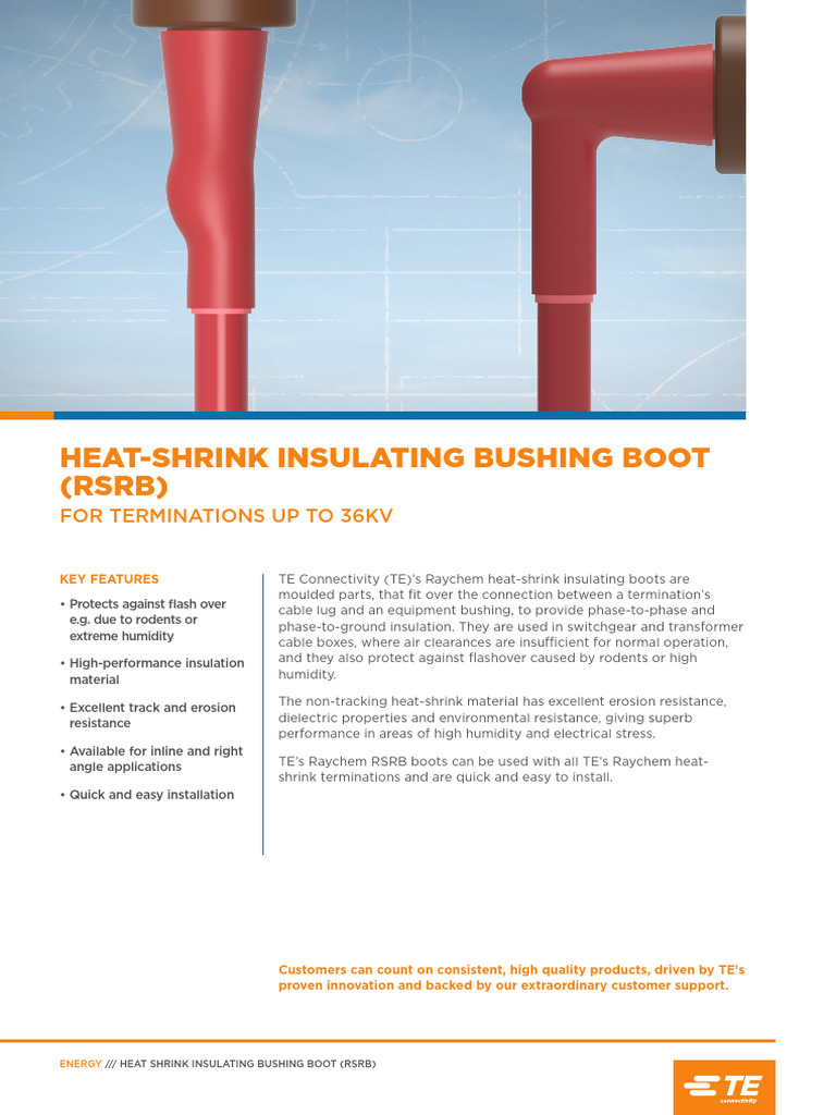 RSRB Heat-Shrink Insulating Boot | PDF | Insulator (Electricity ...