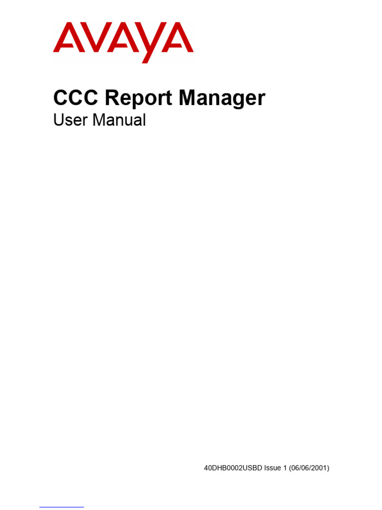 CCC Report Manager User Manual | PDF | Computer Science | Information ...