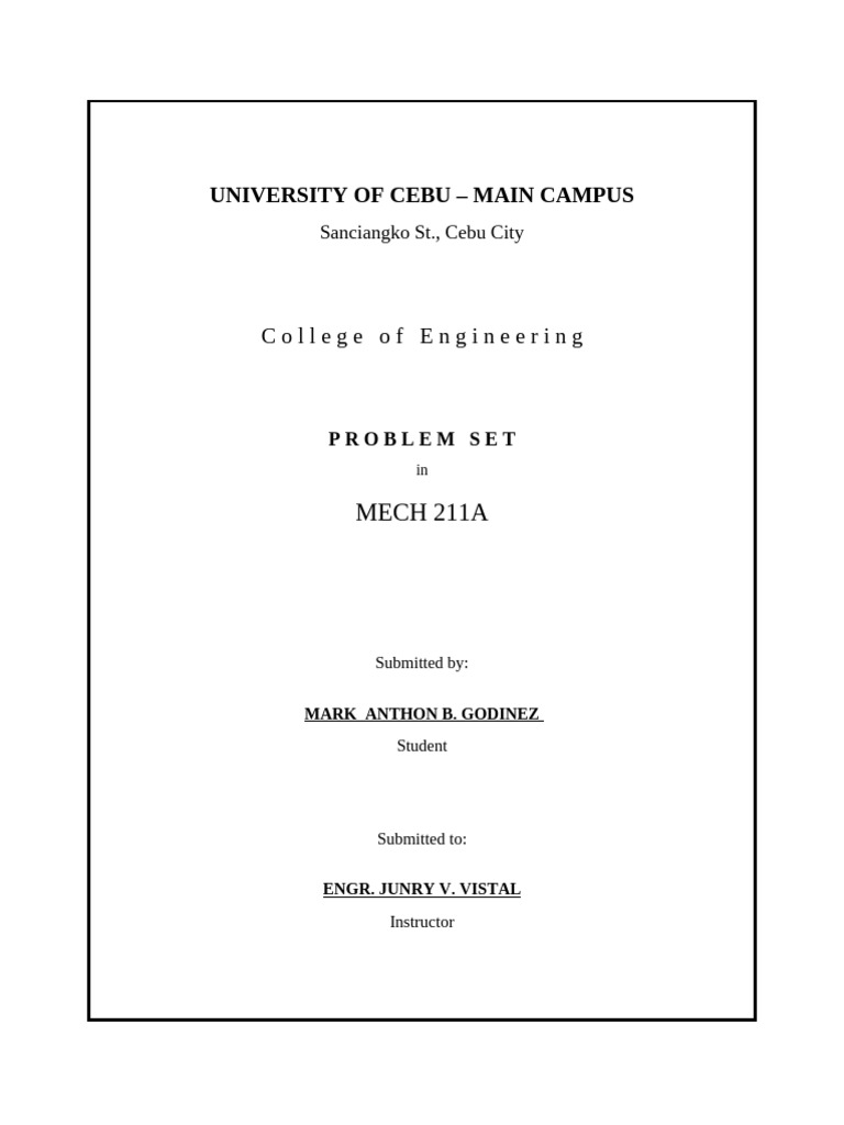 Engineering Mechanics Problem Set | PDF