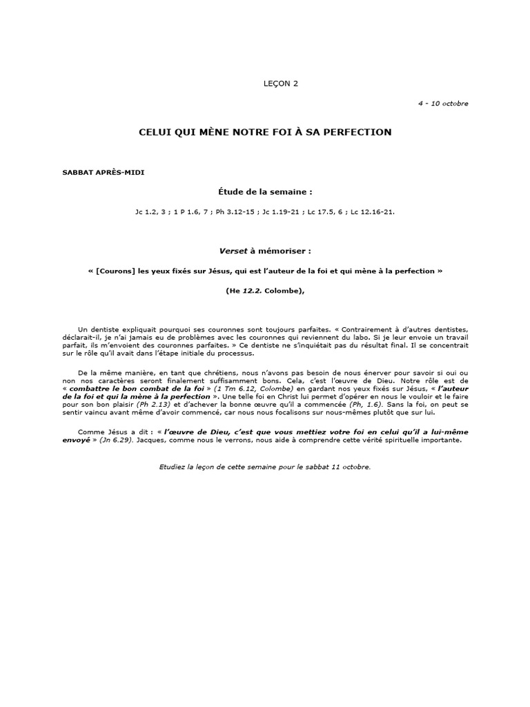 La foi et la perfection chrétienne | PDF | Dieu | Sagesse