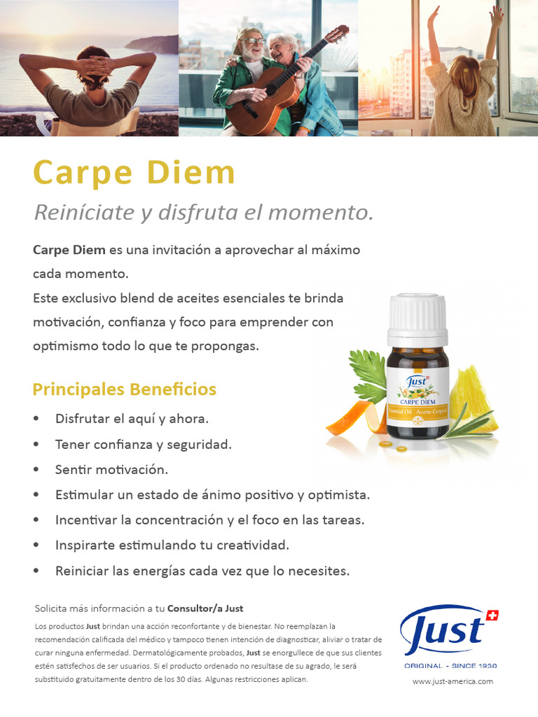 Folleto de Carpe Diem | PDF | Salud y bienestar | Estilo de vida