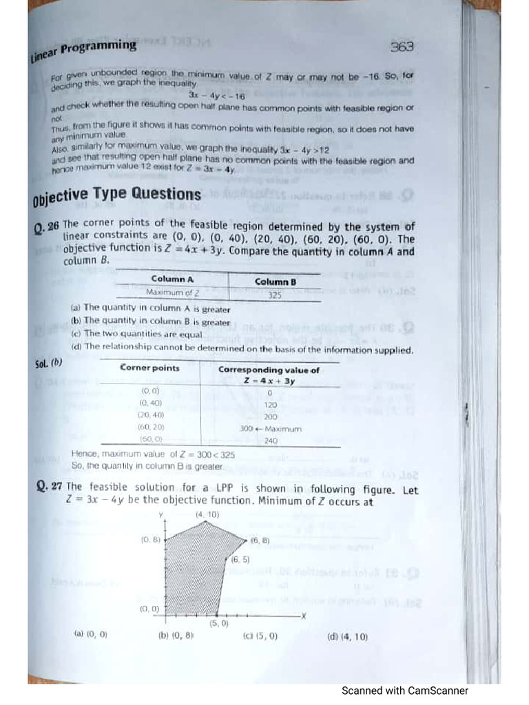 12th Cbse Linear Programming One Word | PDF