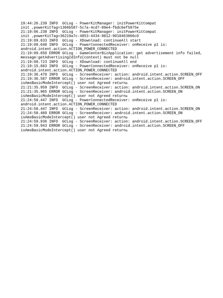 PowerKitManager and Screen Receiver Logs | PDF | Computers