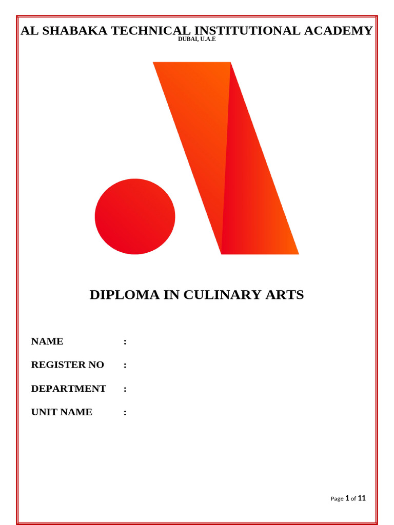 Culinary Arts Fundamentals Assignment | PDF | Cooking | Culinary Arts