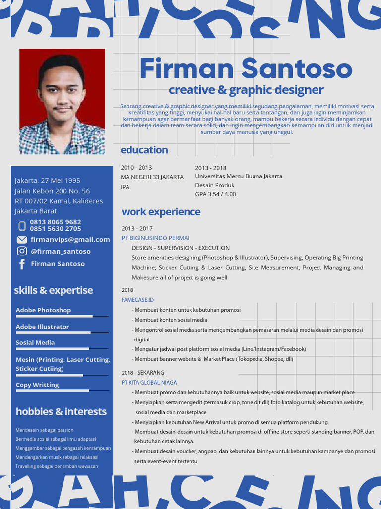 Desainer Grafis Berpengalaman dan Kreatif | PDF