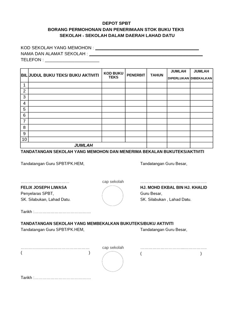 Depot SPBT | PDF
