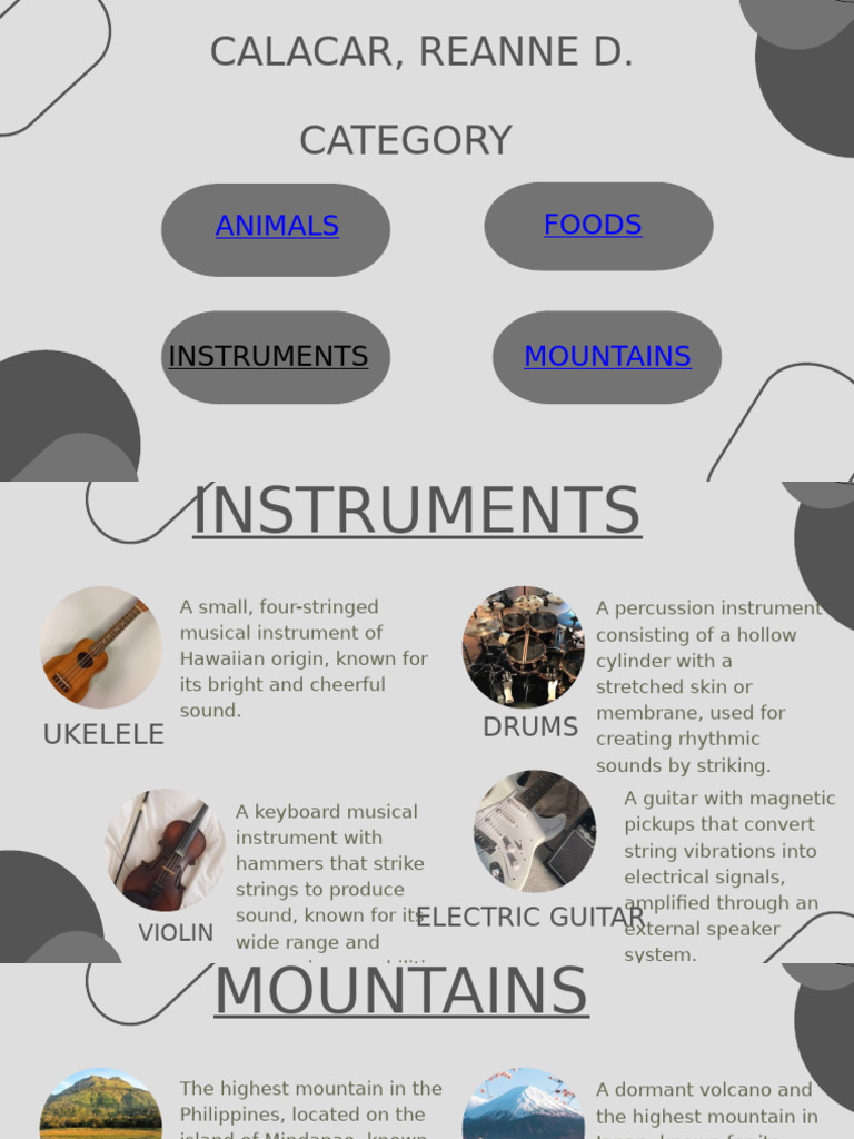 Overview of Calacar Instruments | PDF | String Instruments | Mountains