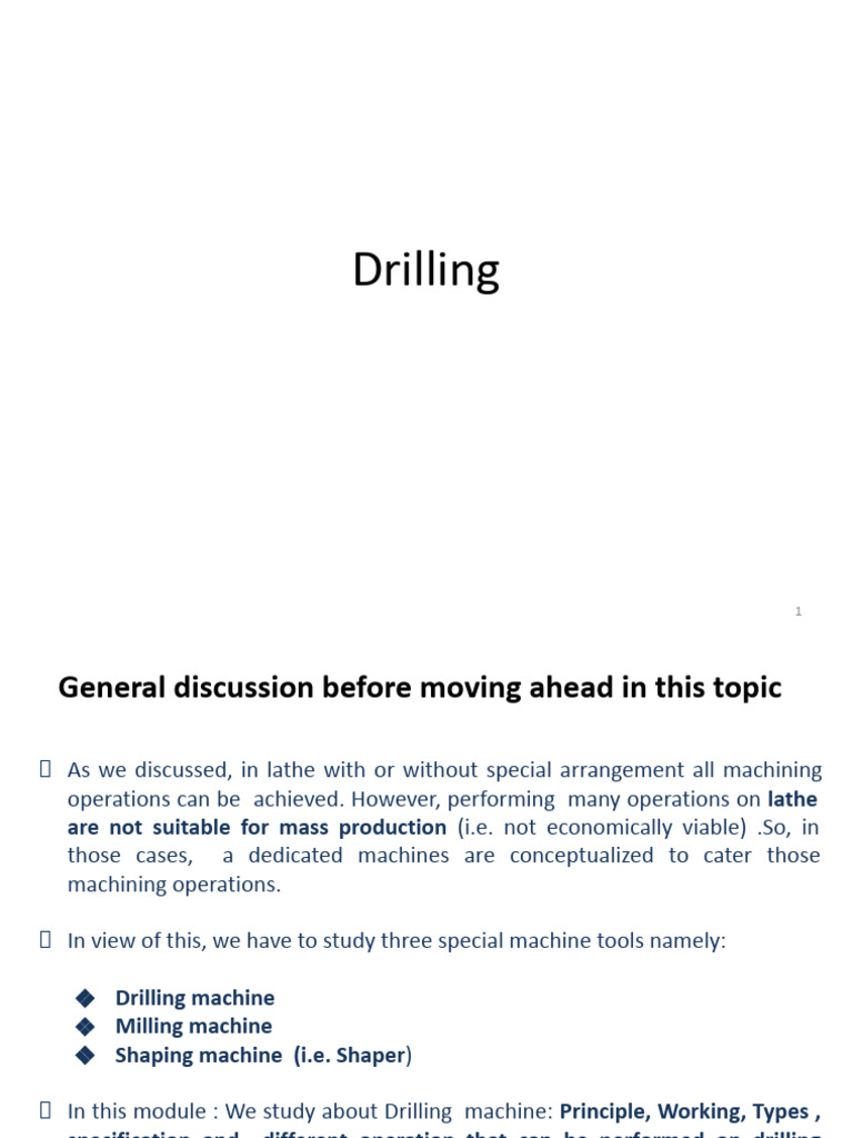 Machine Tool Ii Pdf Drilling Drill