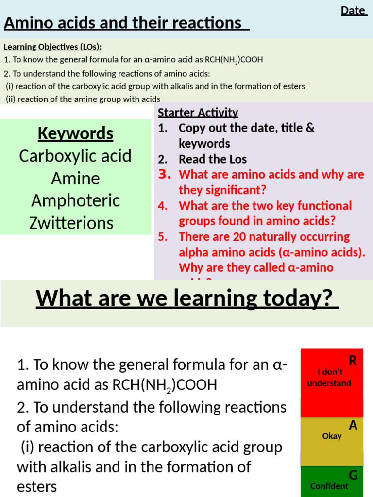 Reactions of Amino Acids | PDF | Acid | Amine