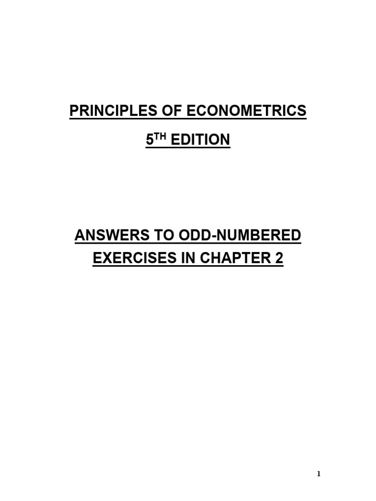 CH 02 Ans | PDF | Errors And Residuals | Ordinary Least Squares