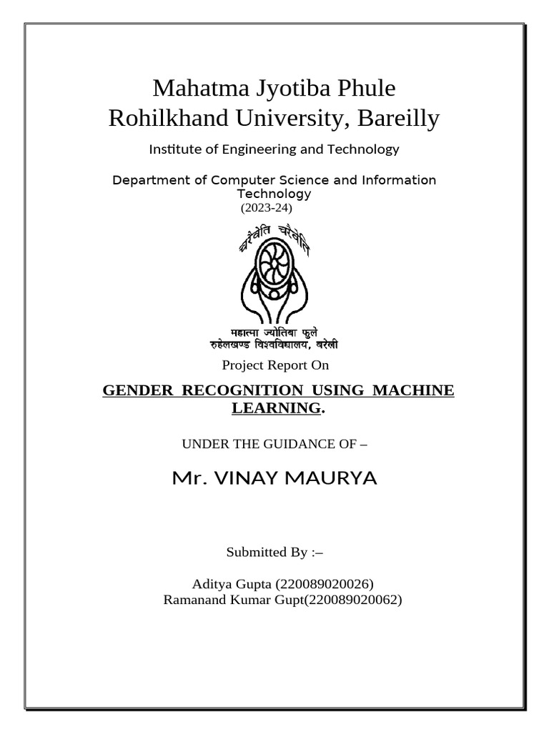 Gender Recognition with Machine Learning | PDF | Support Vector Machine ...