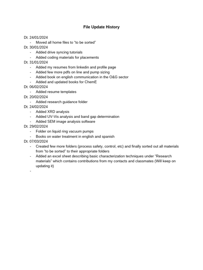 File update history pdf art computers