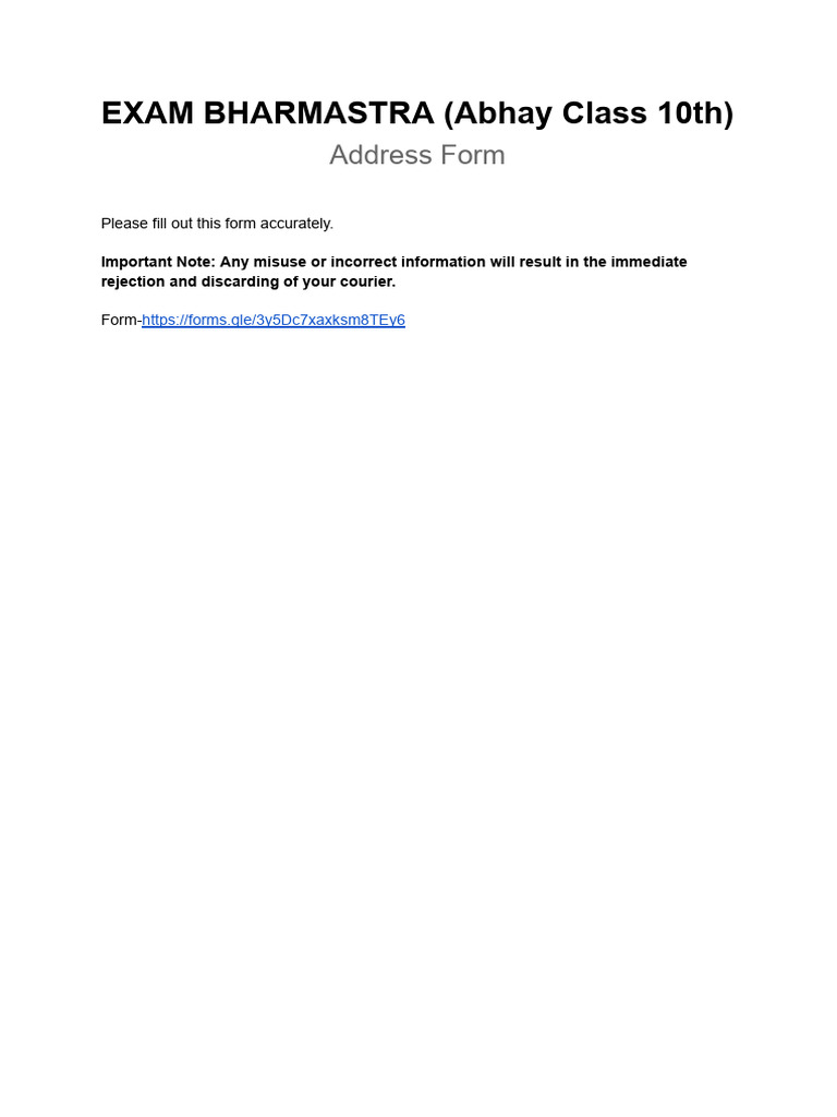 Address Form | PDF